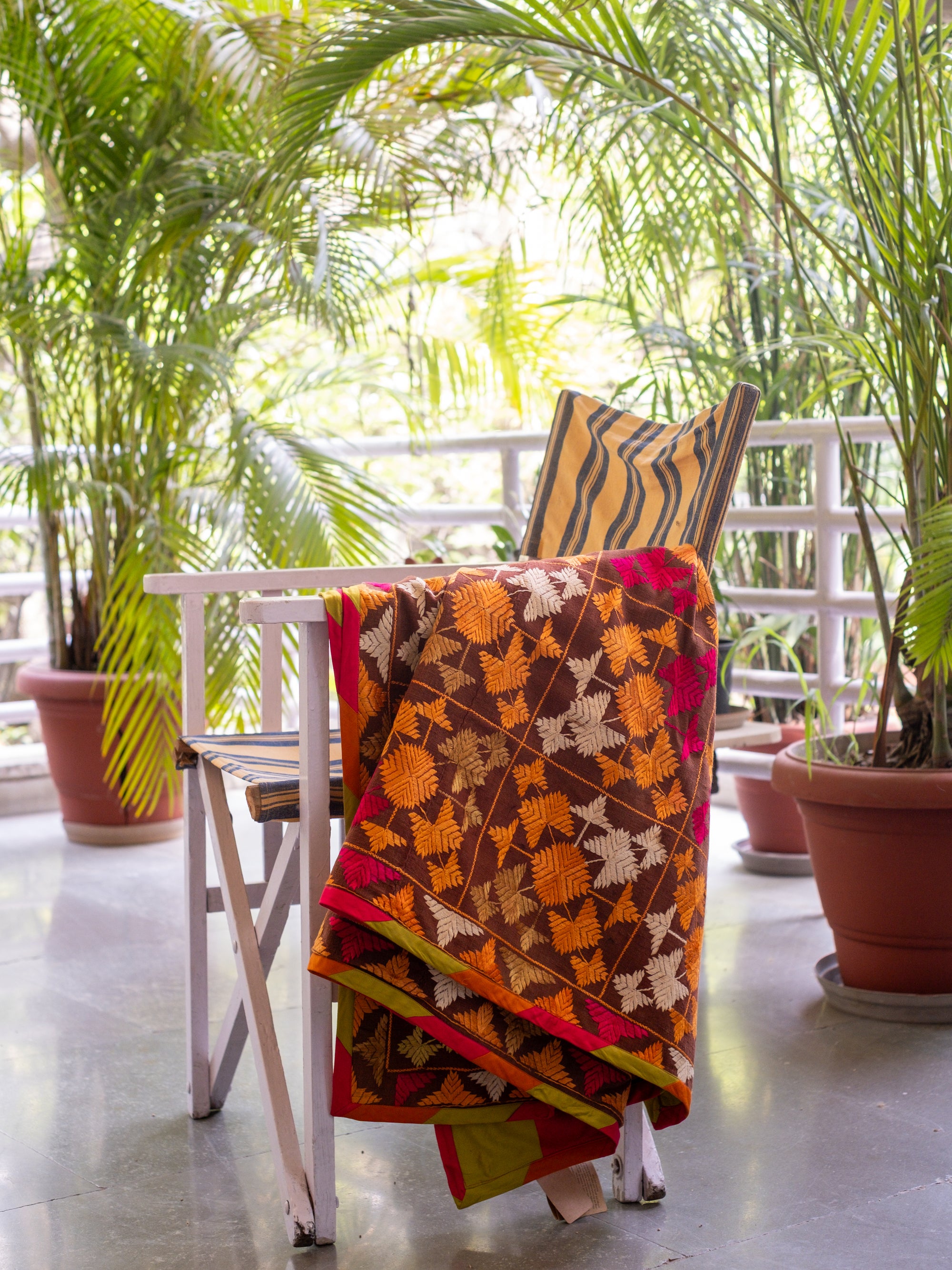 Noor - A Vintage Phulkari Throw