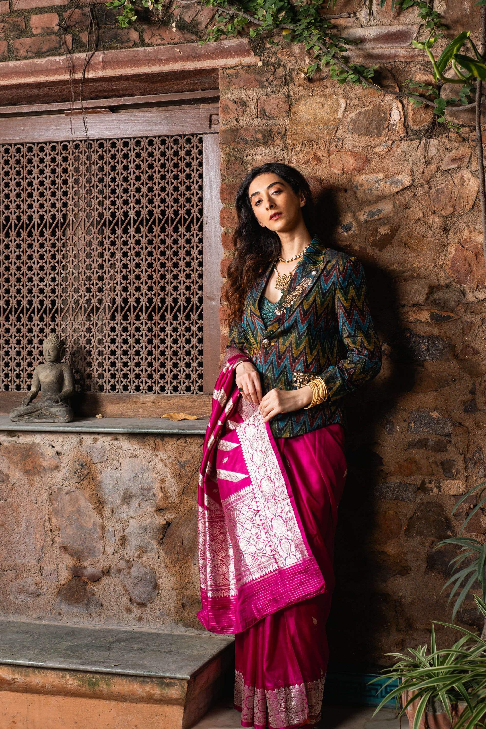 Kalij Jacket Raw Silk Embroidered Jacket