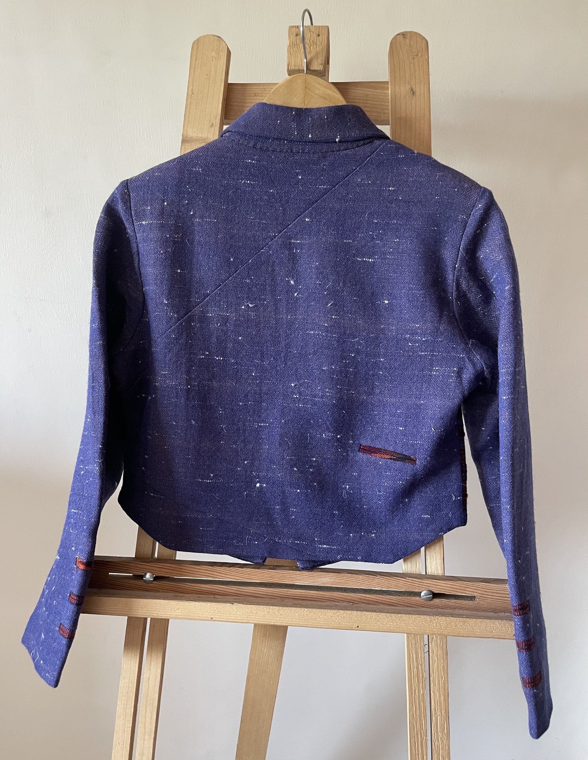 Monal Cropped Suit Jacket ~ Purple