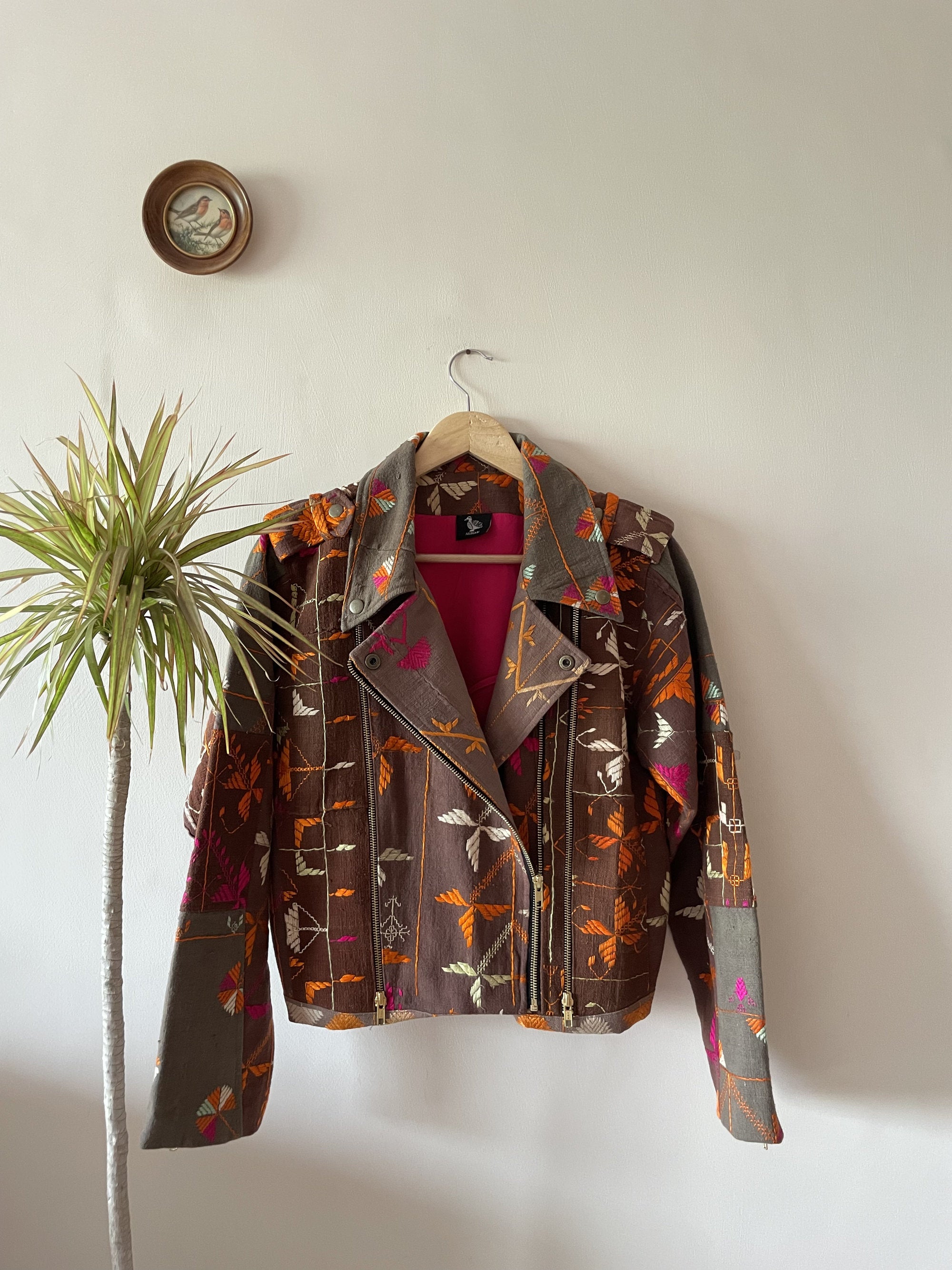 Baaj Phulkari Biker Jacket ~ US14