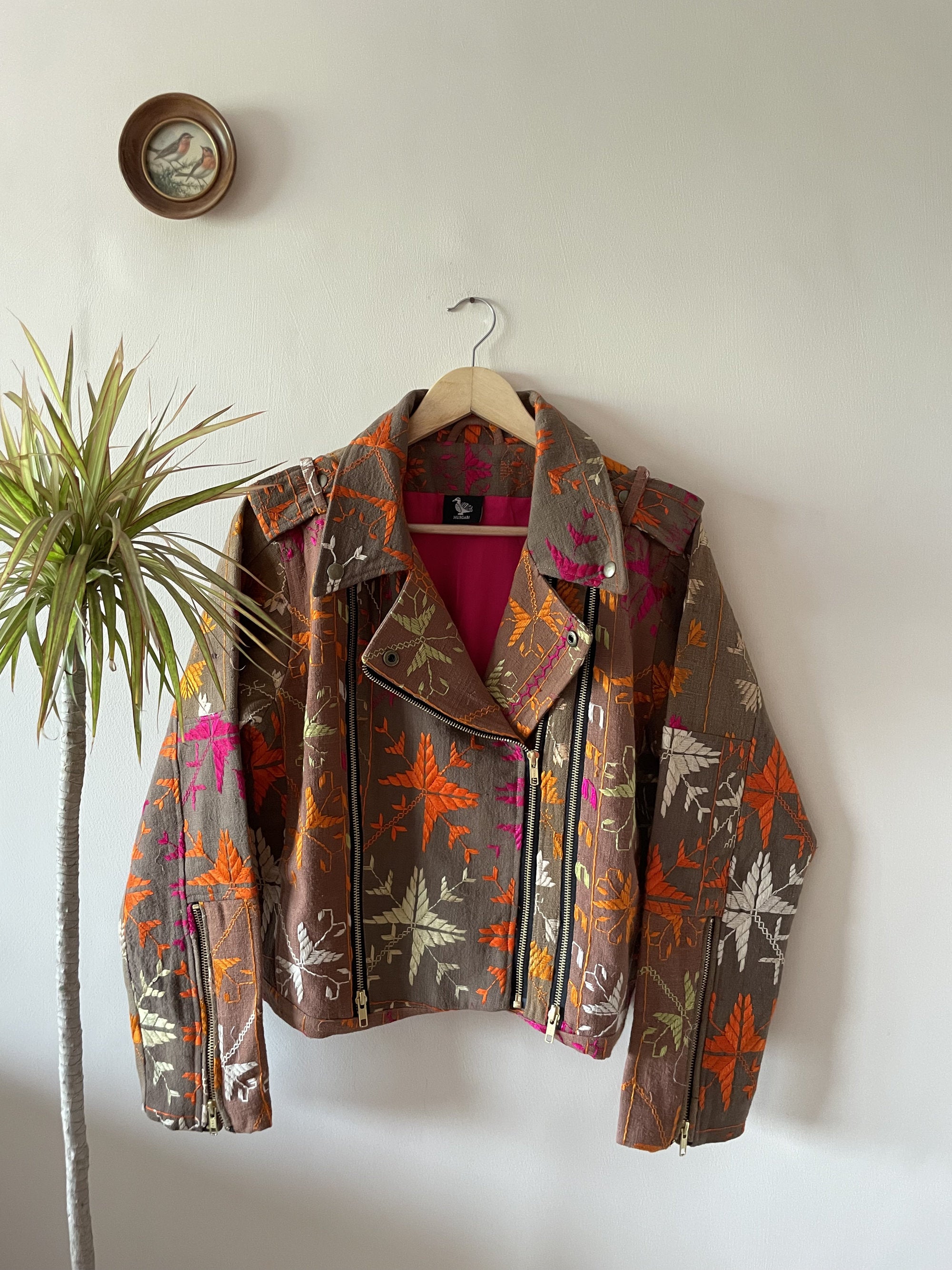 Baaj Phulkari Biker Jacket ~ US14