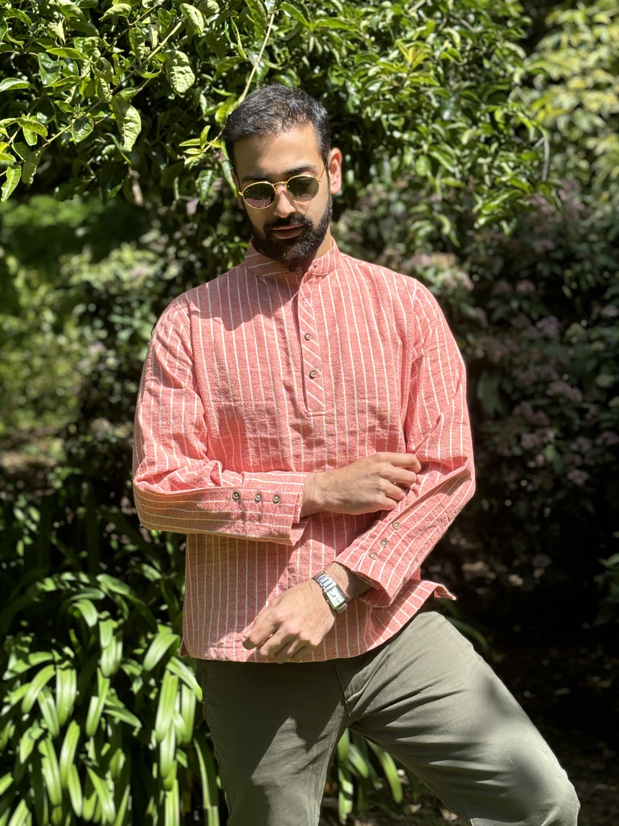 Organic Cotton Mid Placket Full Sleeve Shirt