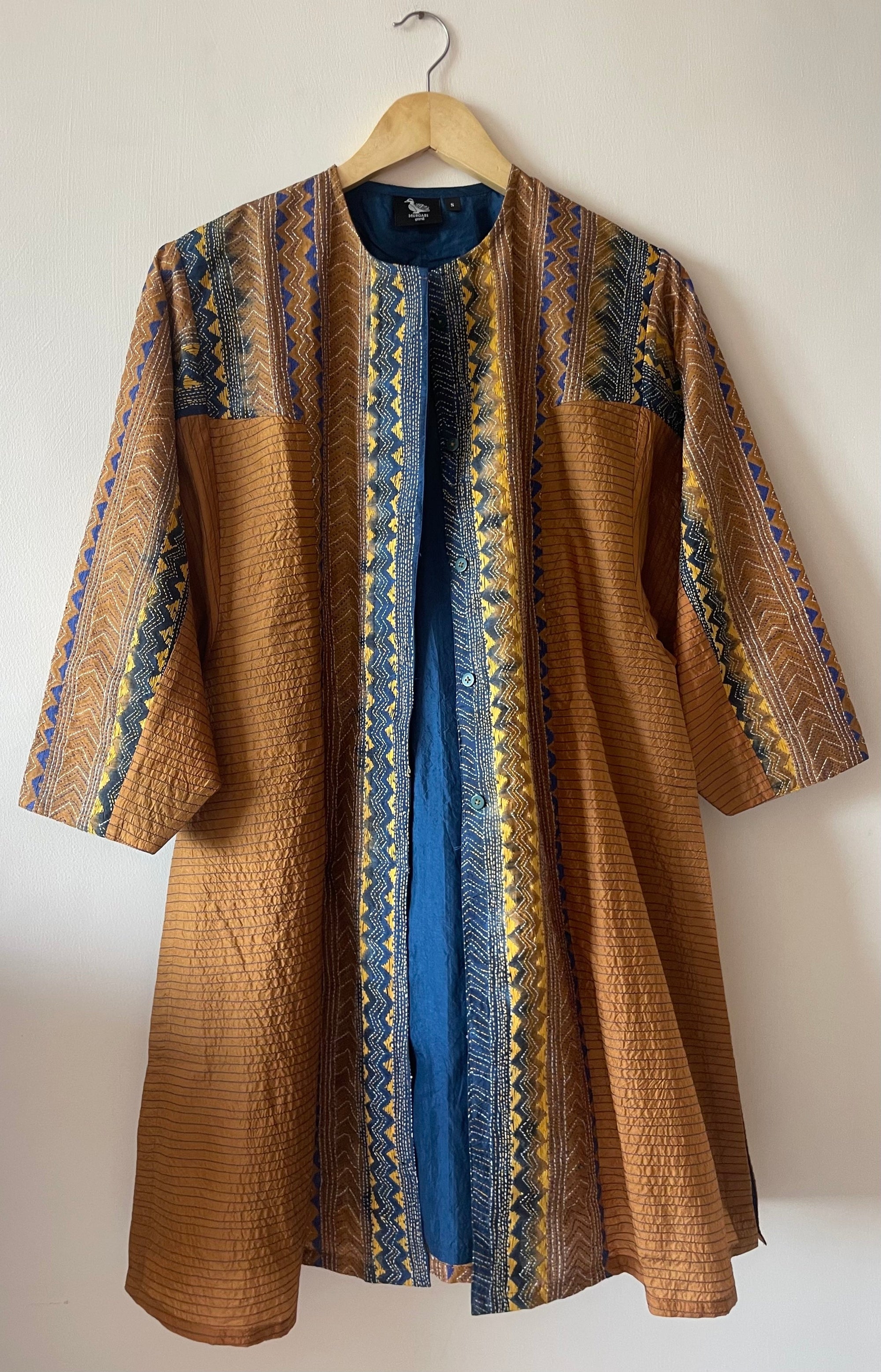 Saaras Silk Kantha Kimono Tunic ~MUKTKM02(S)