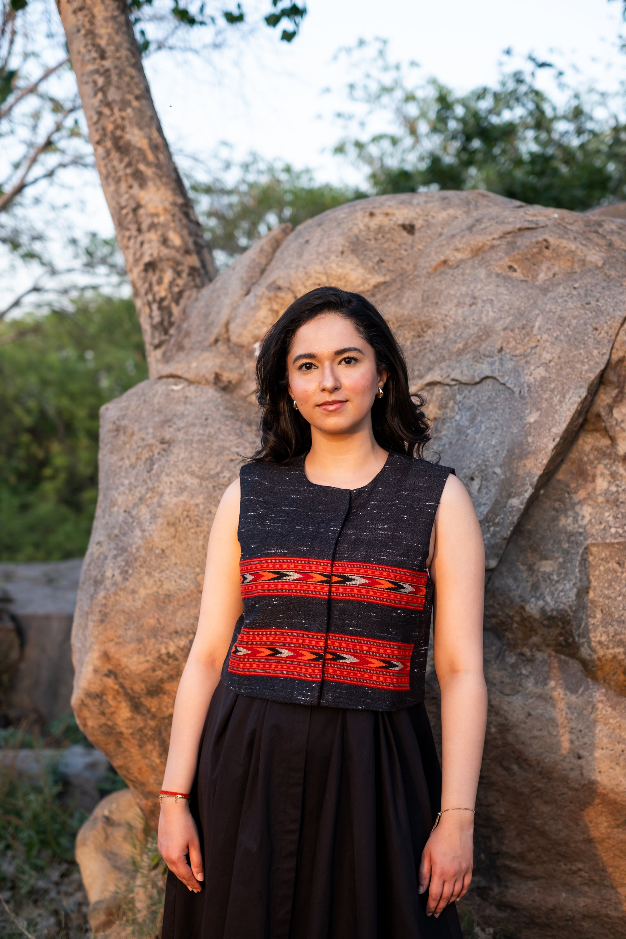 Monal Sleeveless Jacket ~ Black