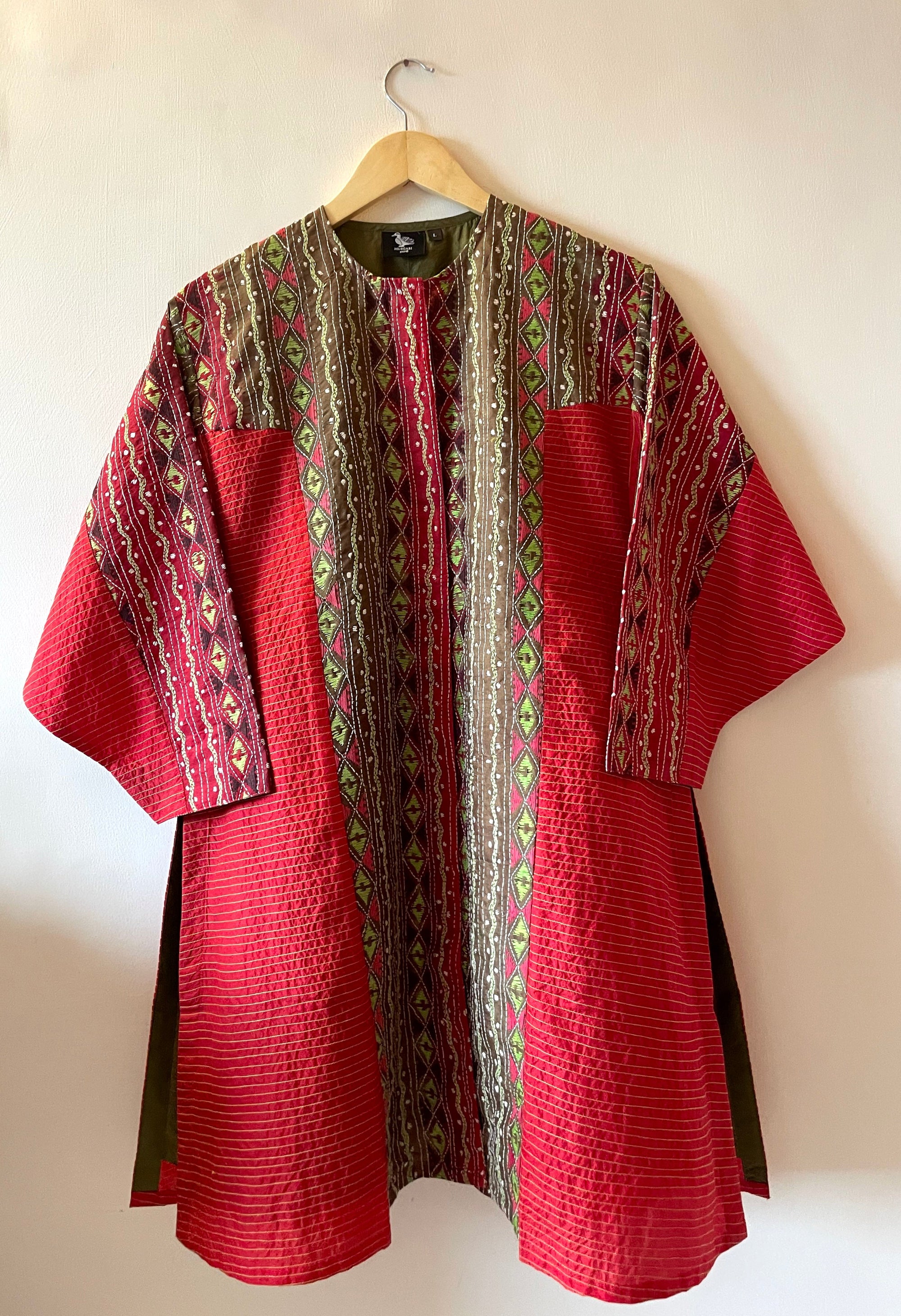 Saaras Silk Kantha Kimono Tunic ~MUKTKM03(L)