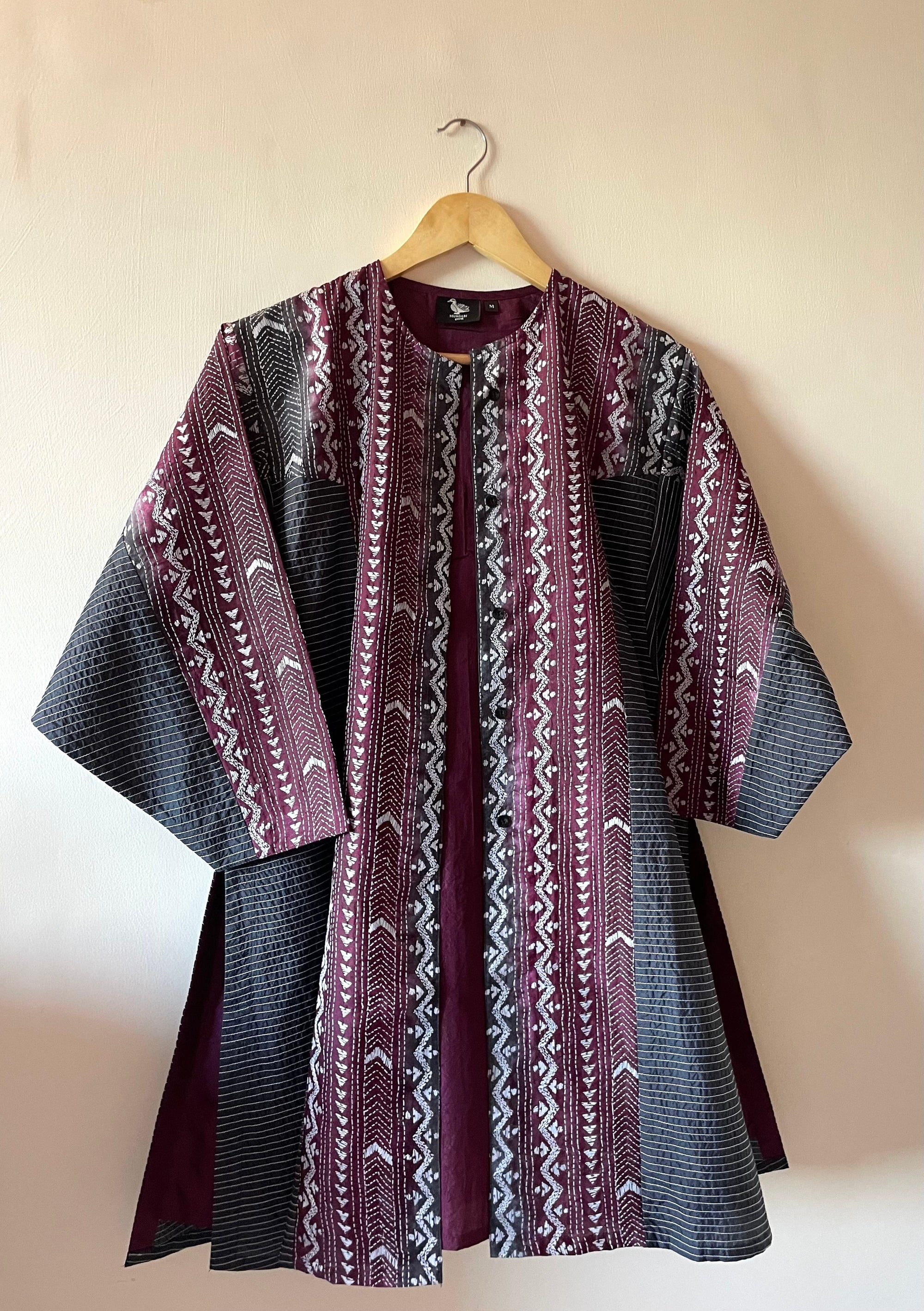Saaras Silk Kantha Kimono Tunic ~MUKTKM02(M)