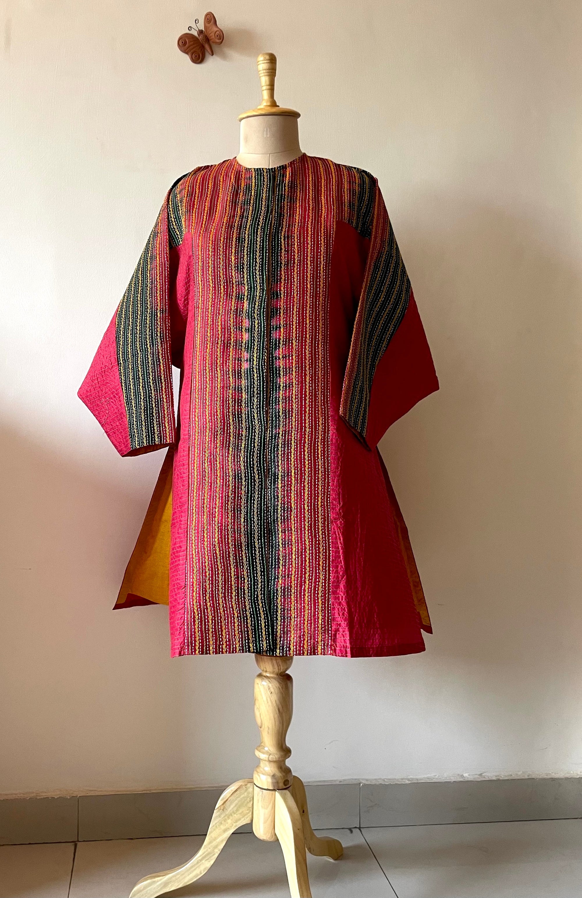 Saaras Silk Kantha Kimono Tunic ~MUKTKM06(M)