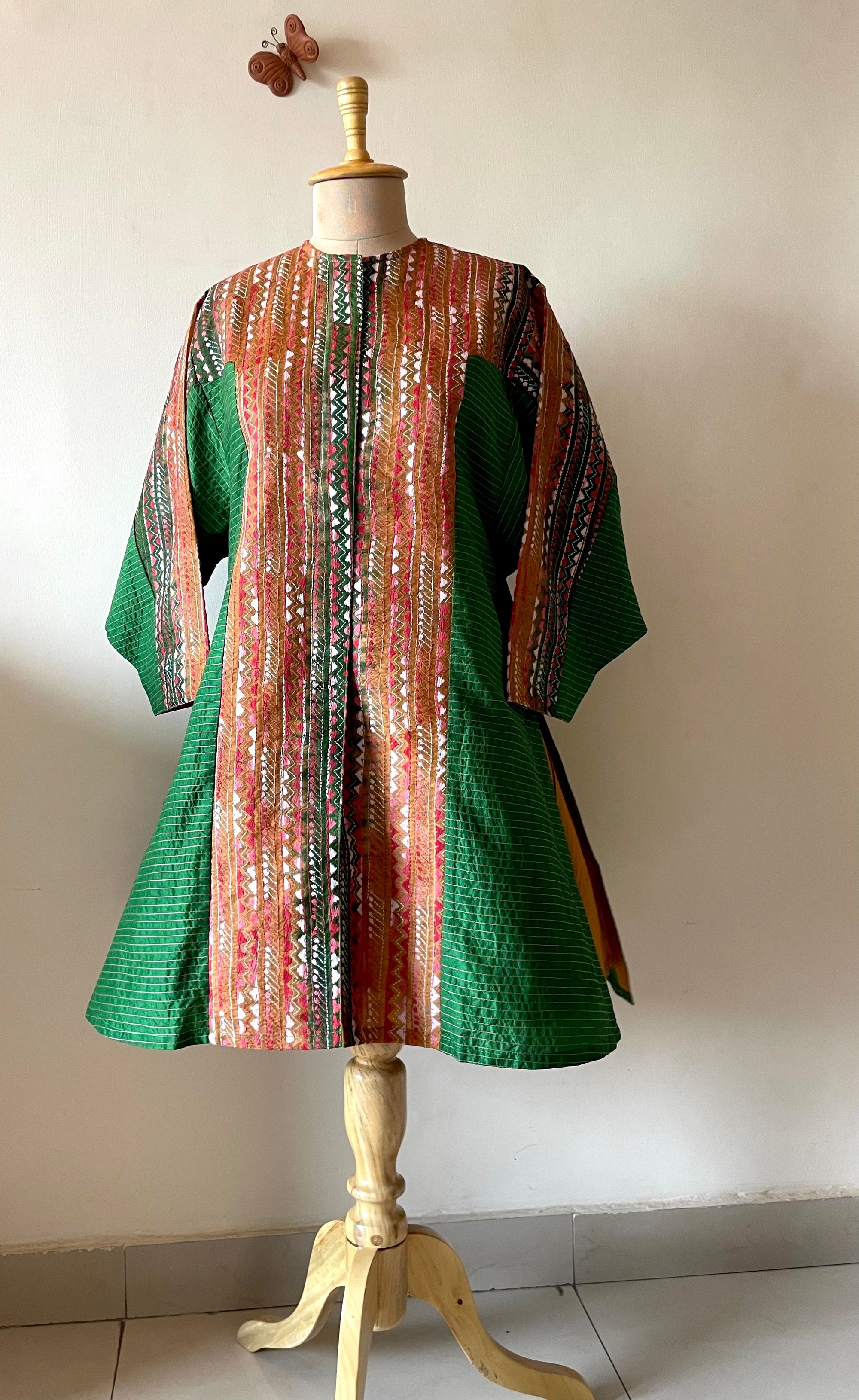Saaras Silk Kantha Kimono Tunic ~MUKTKM07(M)