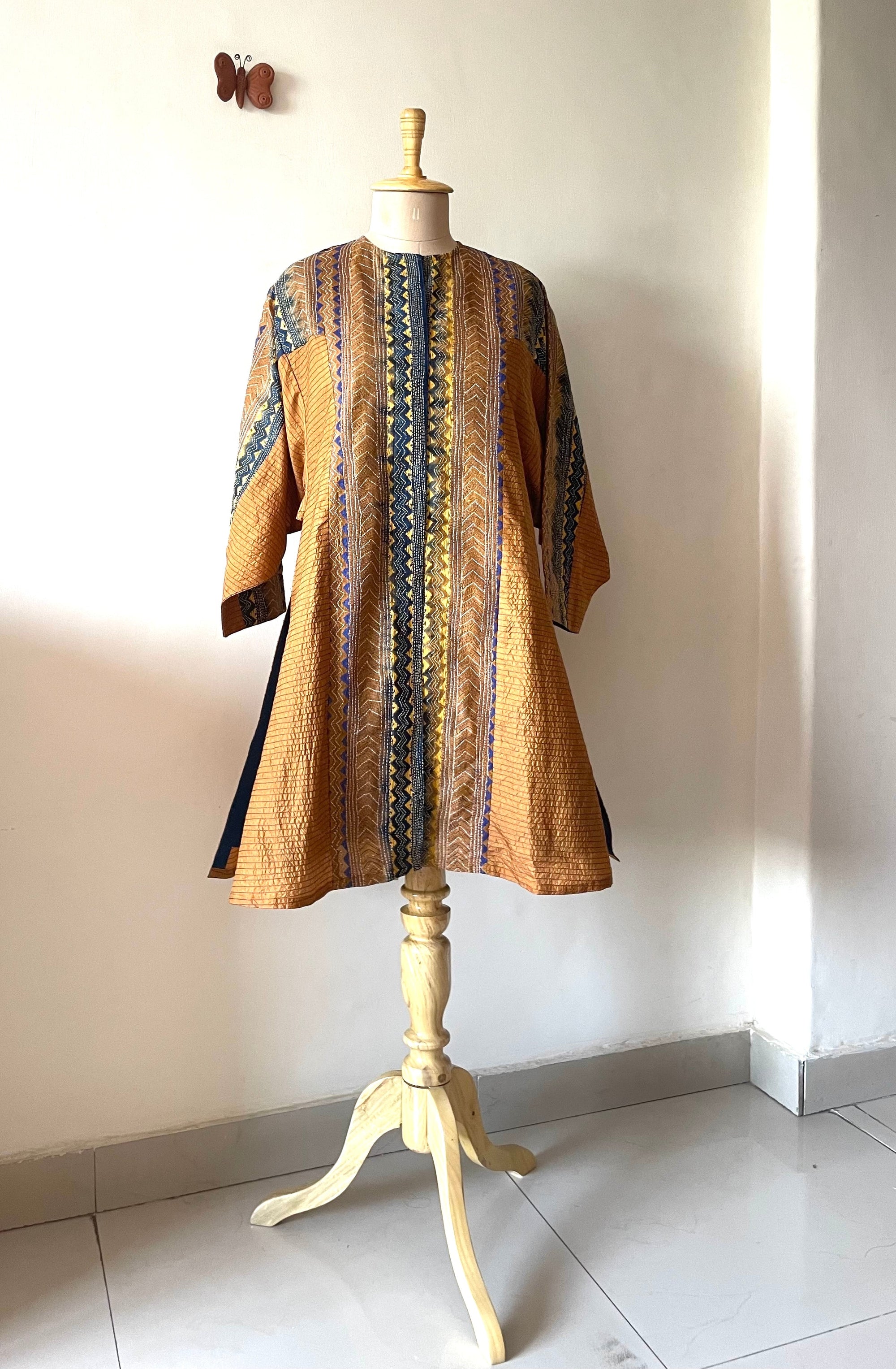 Saaras Silk Kantha Kimono Tunic ~MUKTKM02(S)