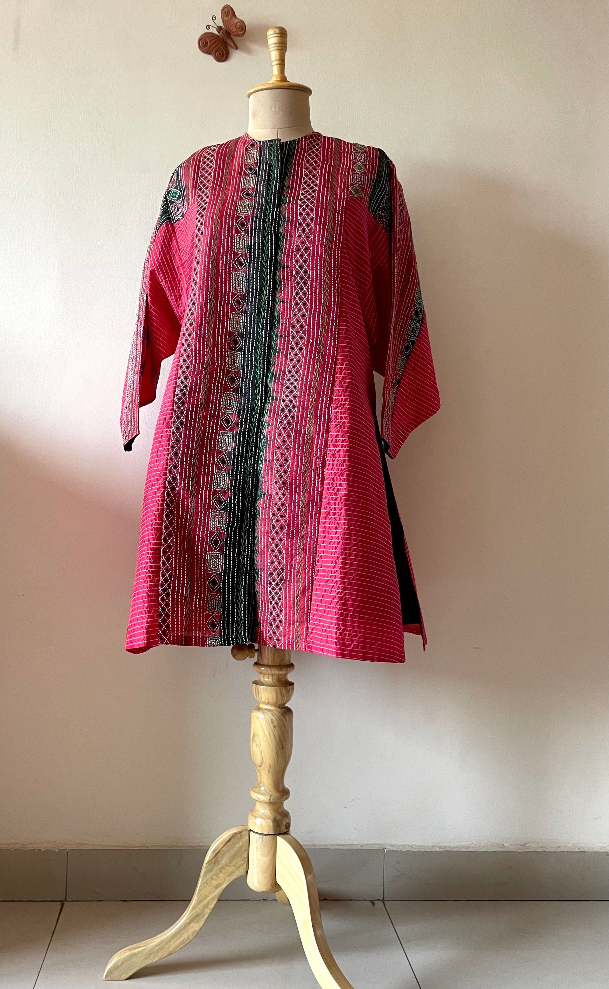 Saaras Silk Kantha Kimono Tunic ~MUKTKM04(M)