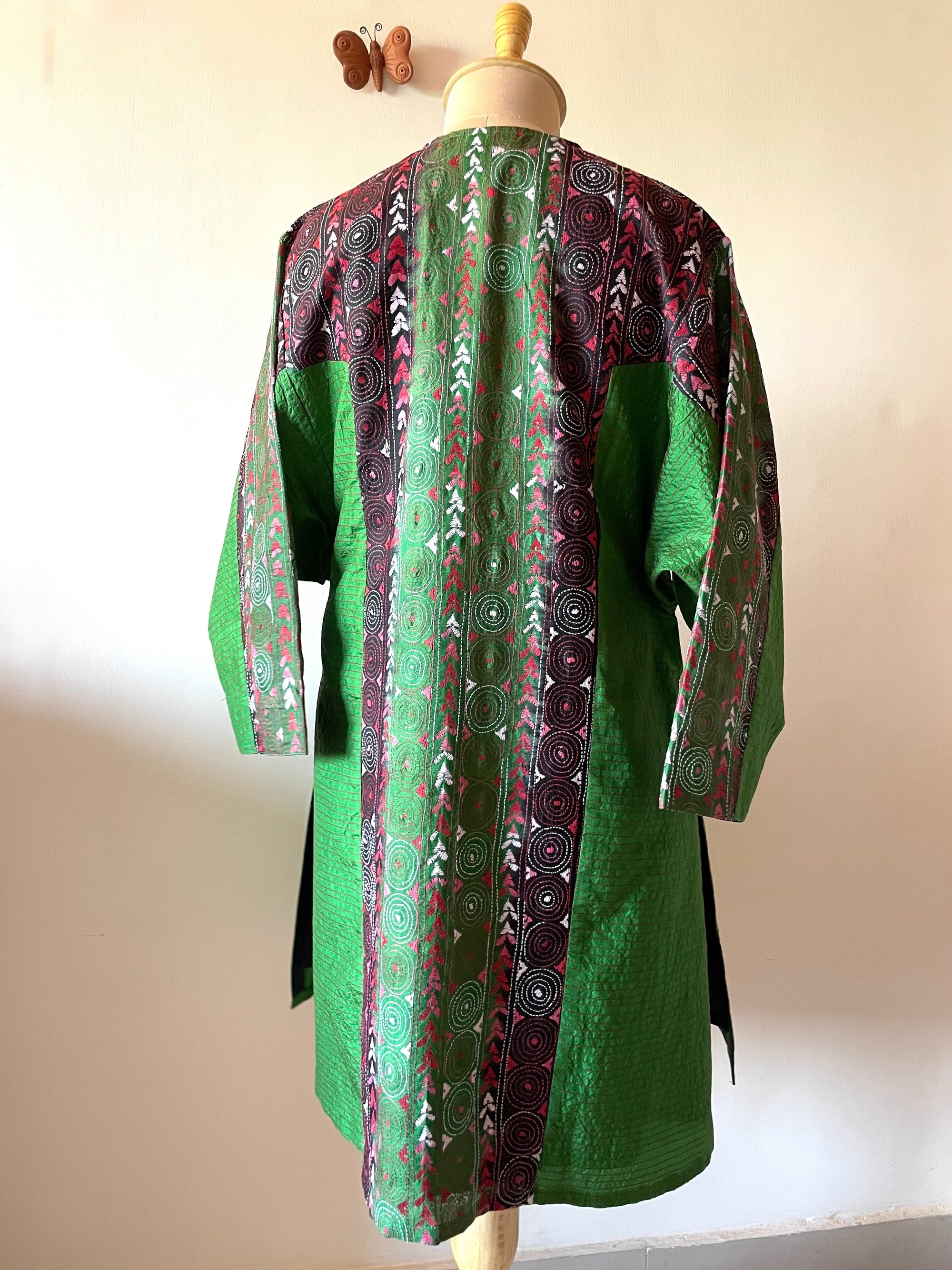 Saaras Silk Kantha Kimono Tunic ~MUKTKM01(M)