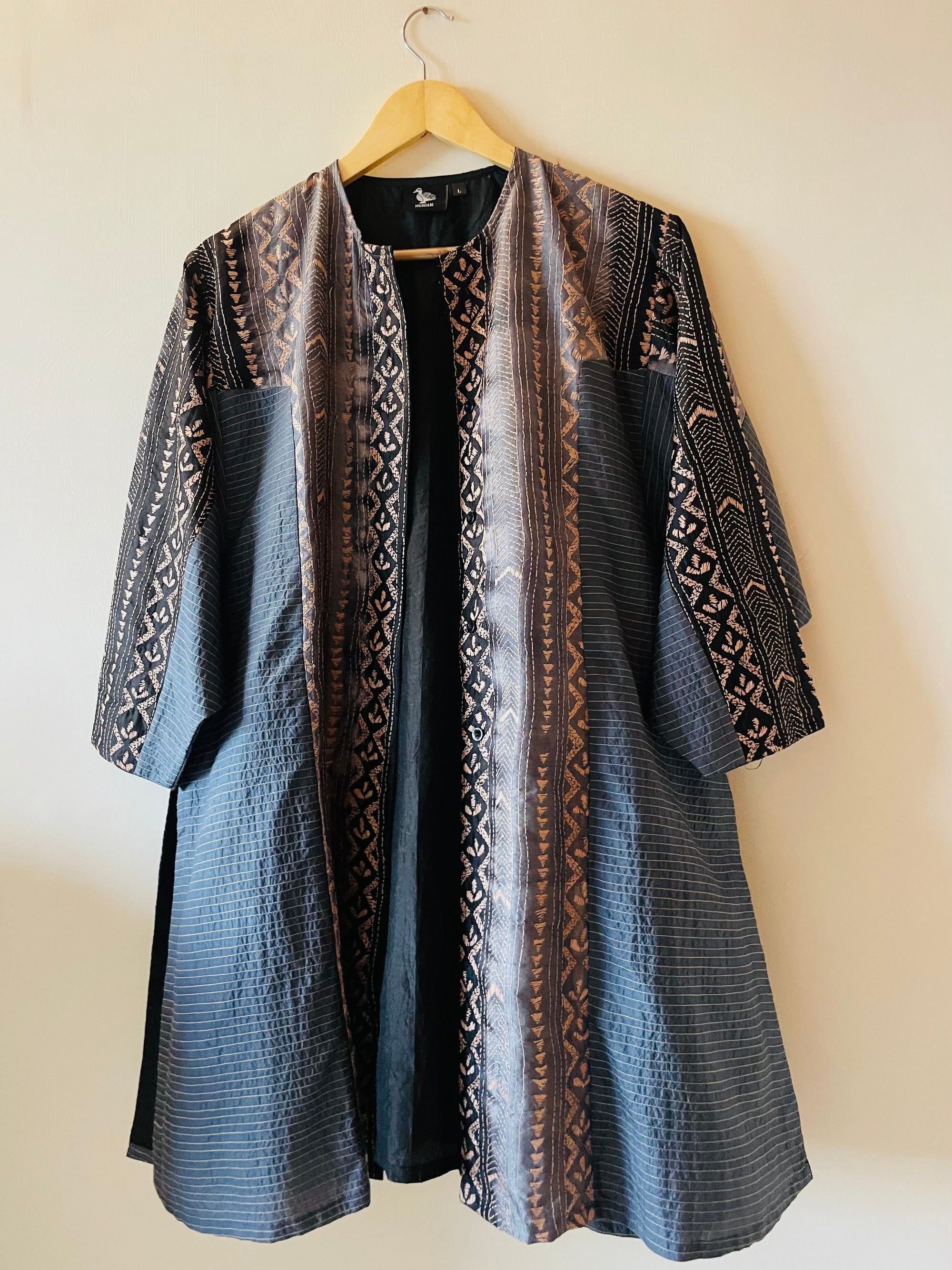Saaras Silk Kantha Kimono Tunic ~MUKTKM01(L)