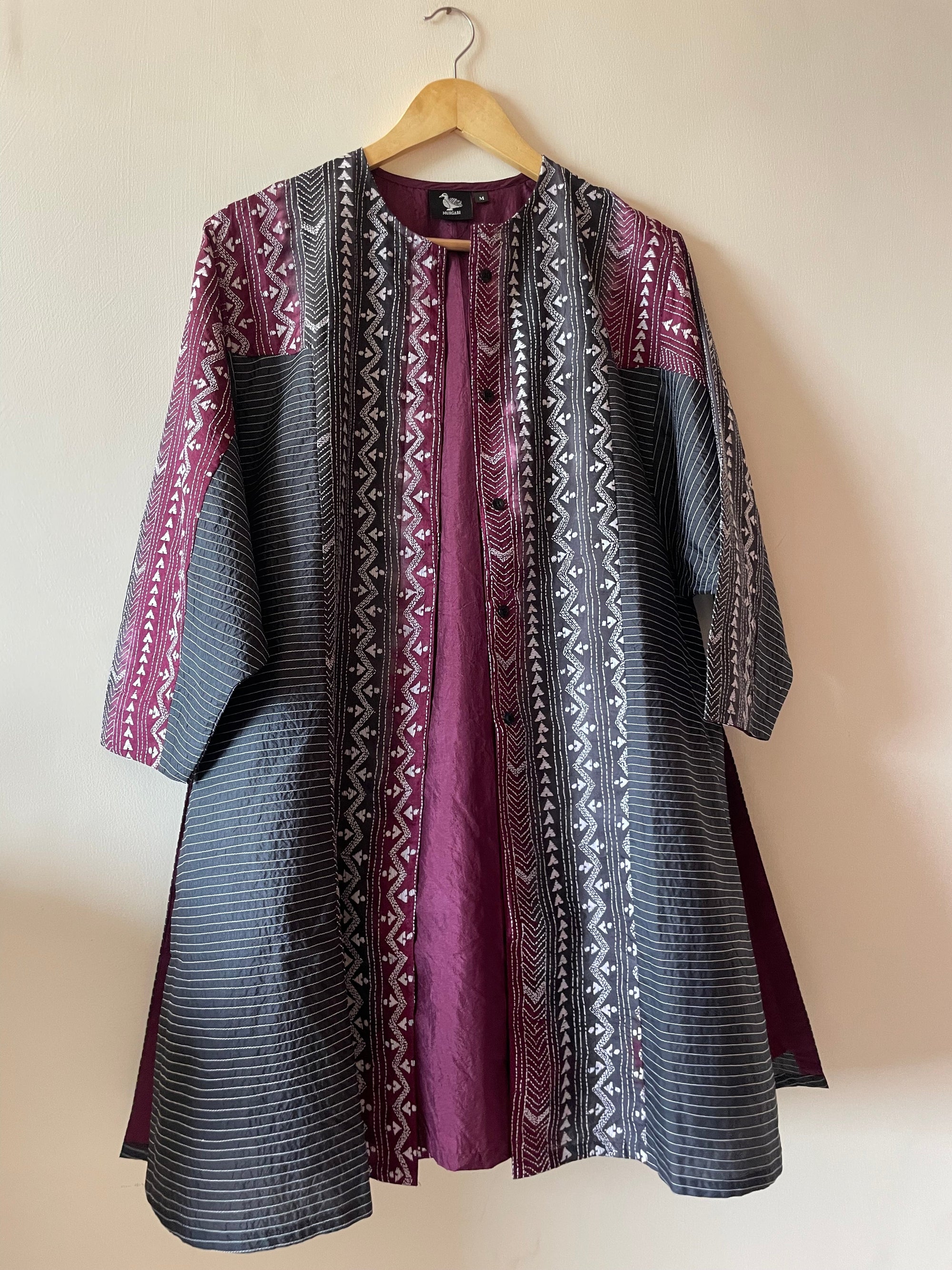 Saaras Silk Kantha Kimono Tunic ~MUKTKM03(M)