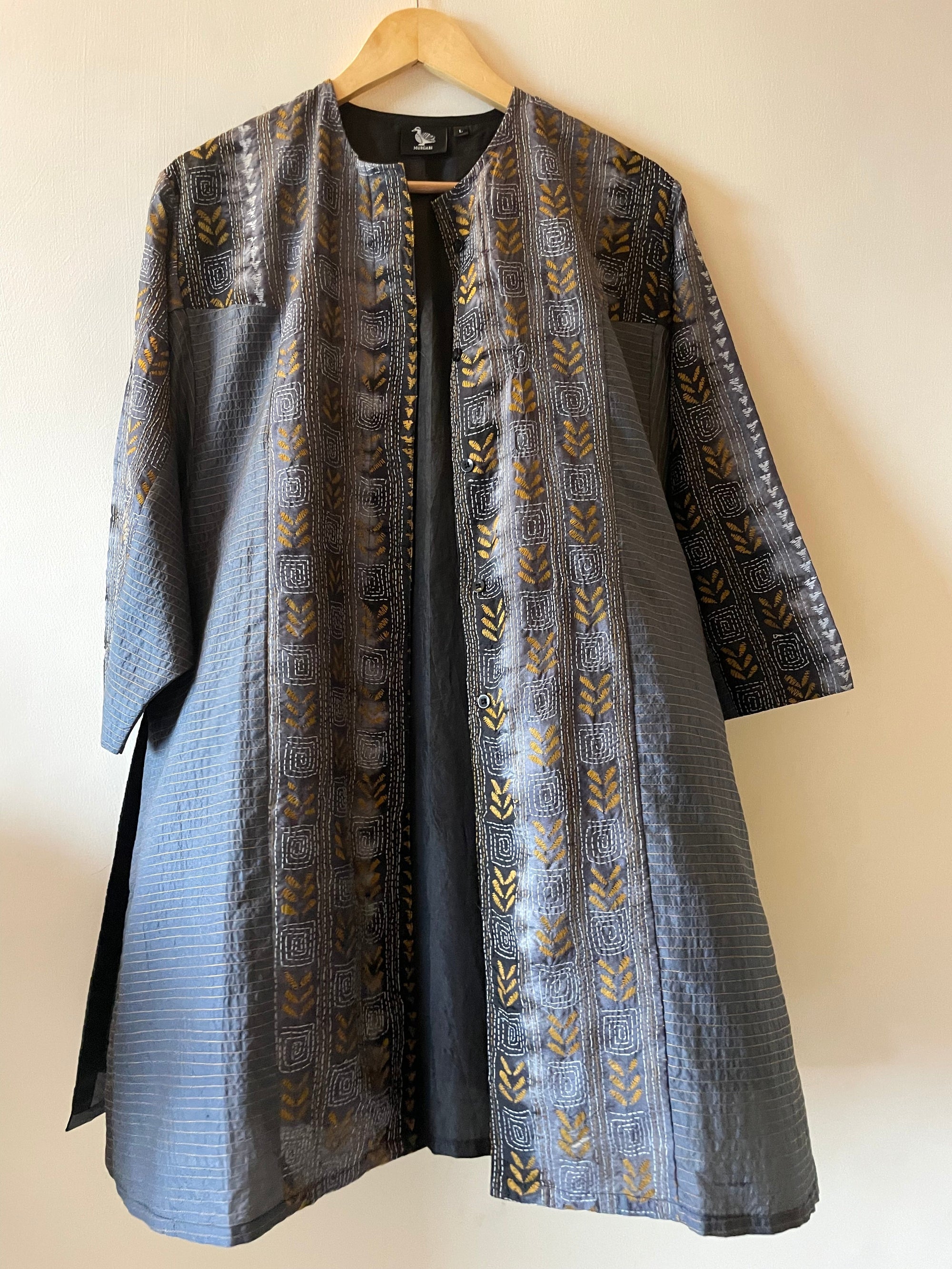 Saaras Silk Kantha Kimono Tunic ~MUKTKM02(L)