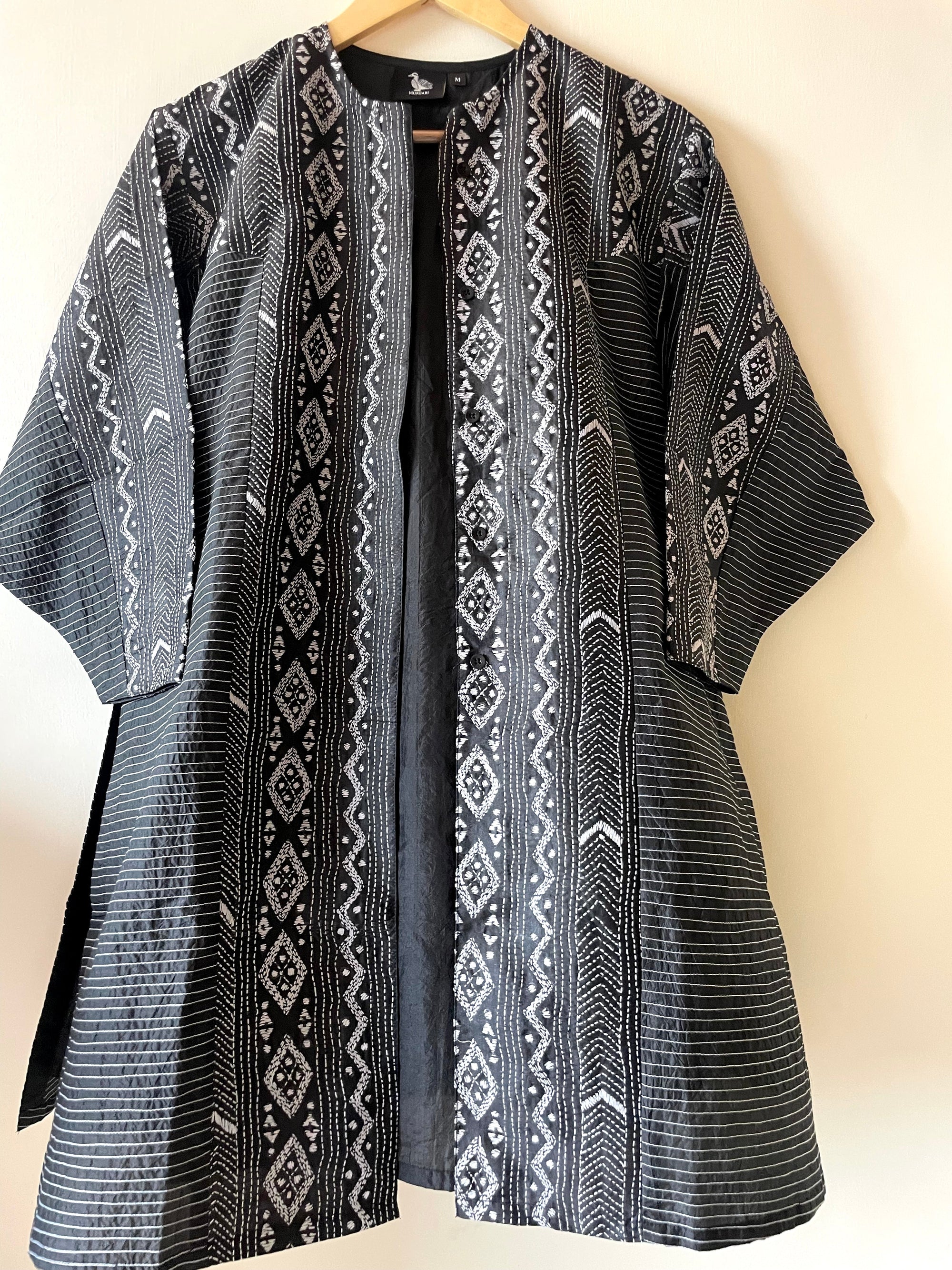 Saaras Silk Kantha Kimono Tunic ~MUKTKM05(M)