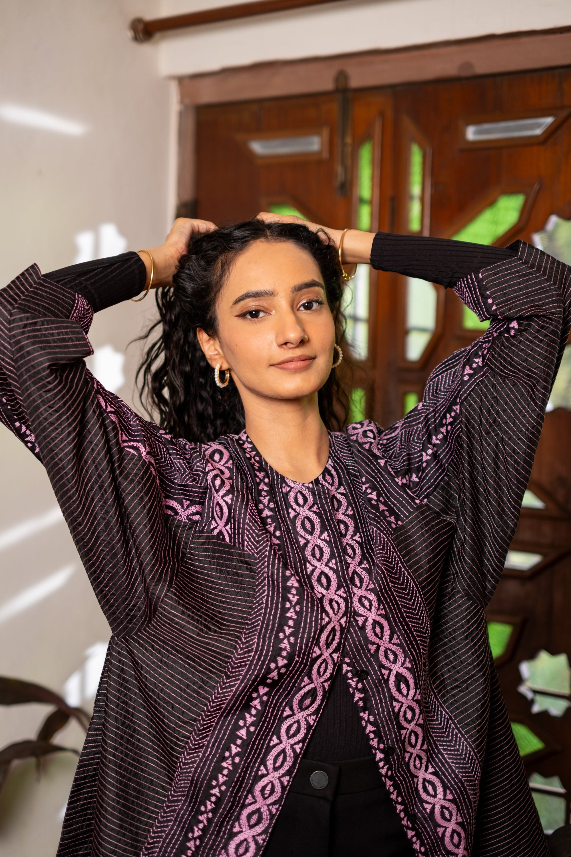 Saaras Silk Kantha Kimono Tunic ~MUKTKM03(S)