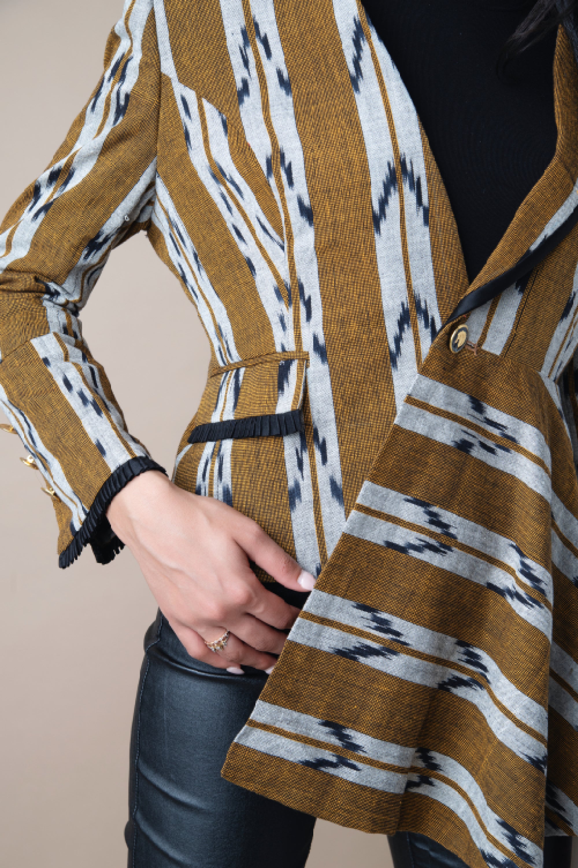 Shaama Jacket Black And Brown