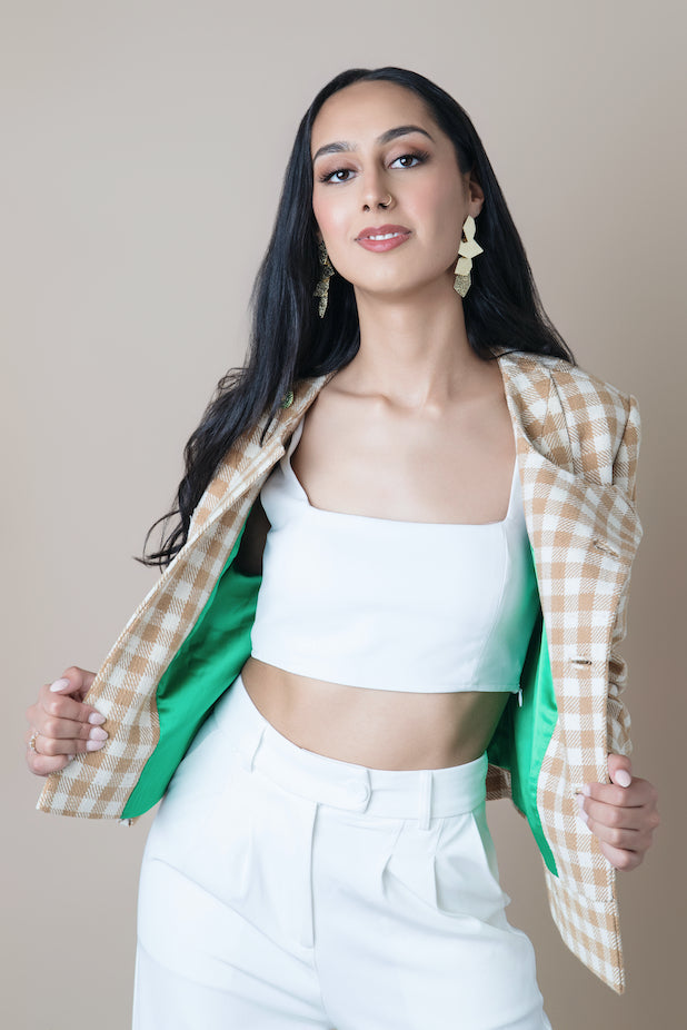 Shikra Khes Cropped Overlap Jacket