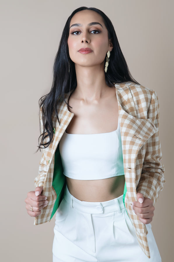 Shikra Khes Cropped Overlap Jacket