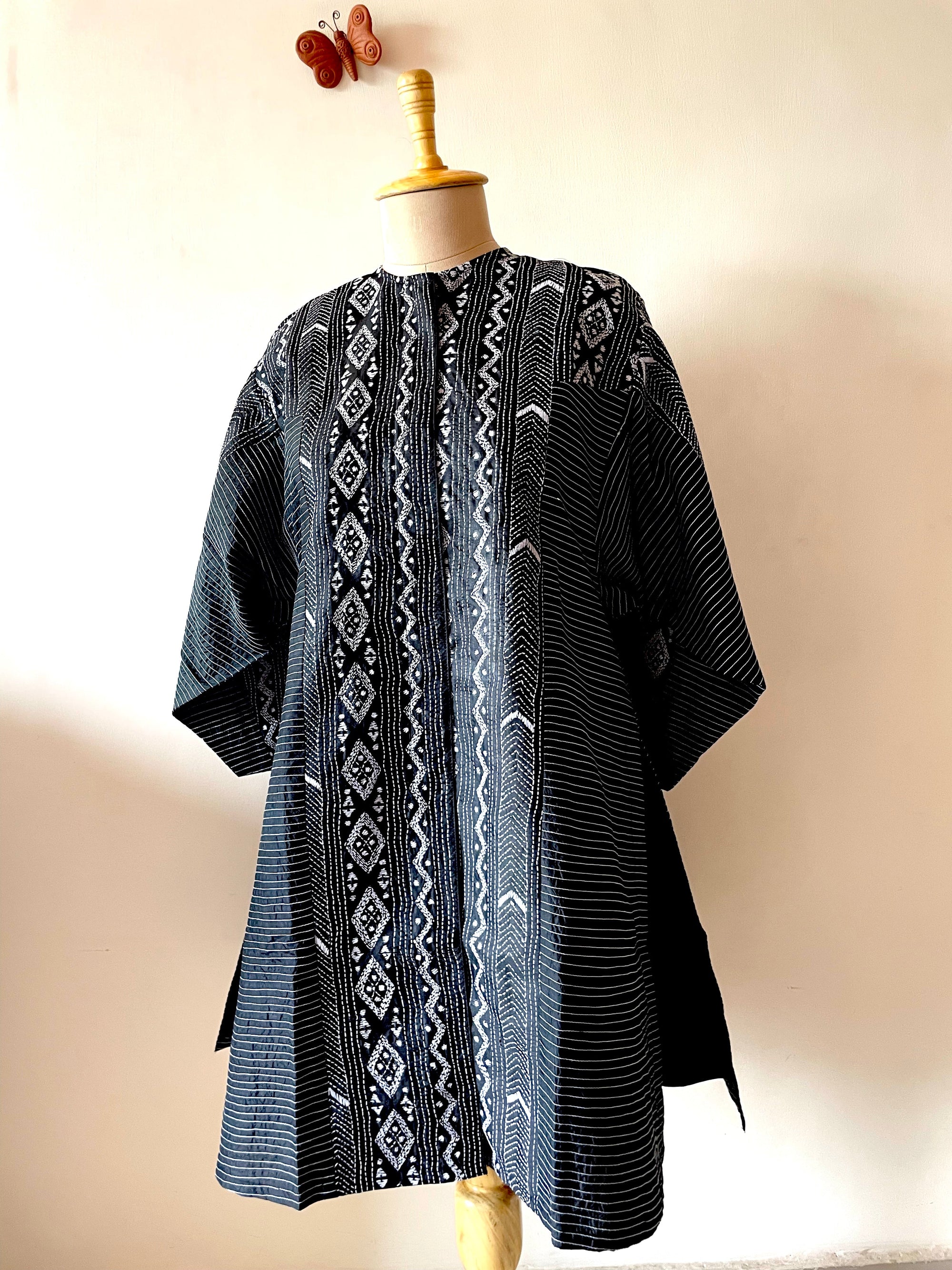 Saaras Silk Kantha Kimono Tunic ~MUKTKM05(M)