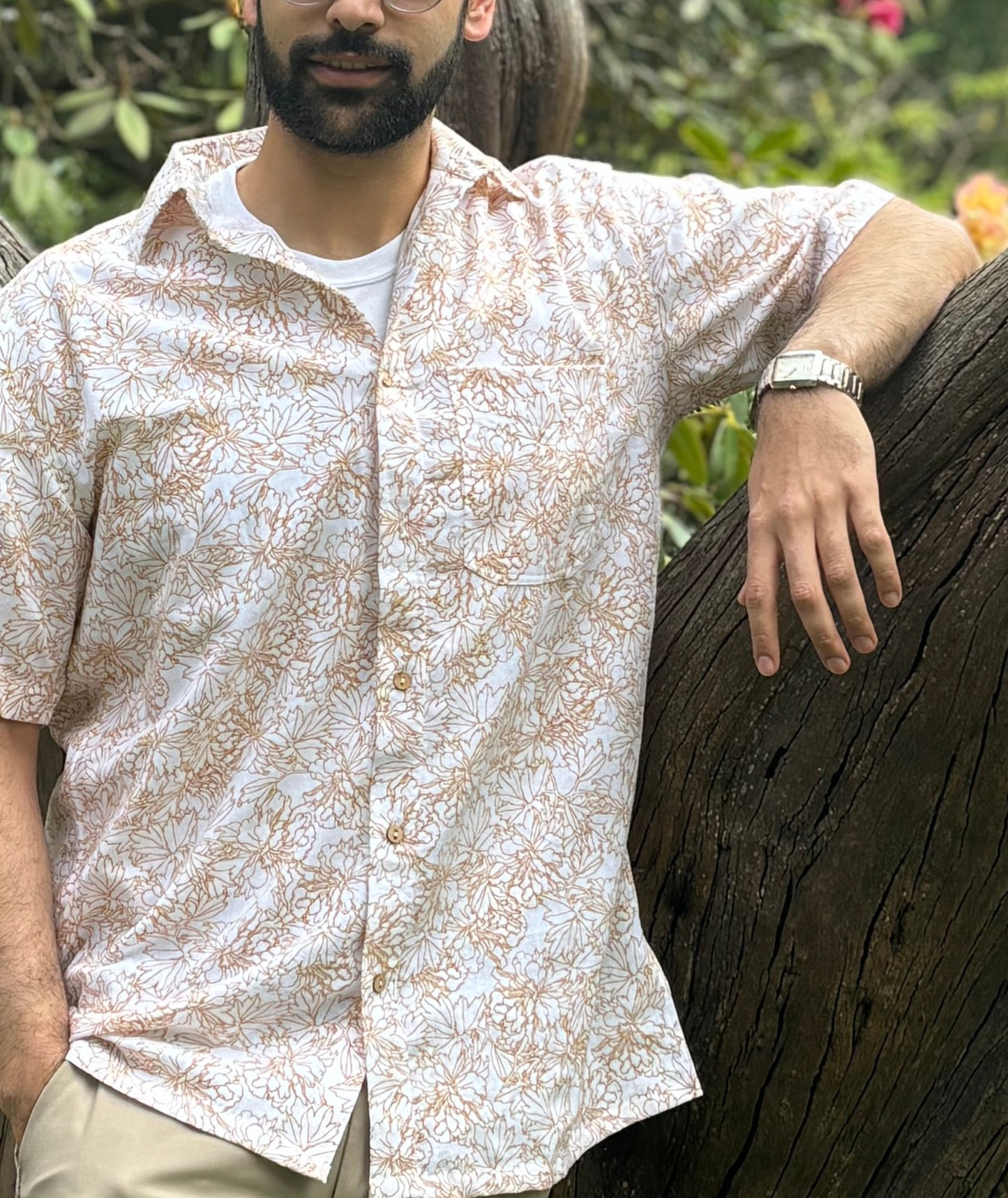 Cotton Bush Shirt Half Sleeve