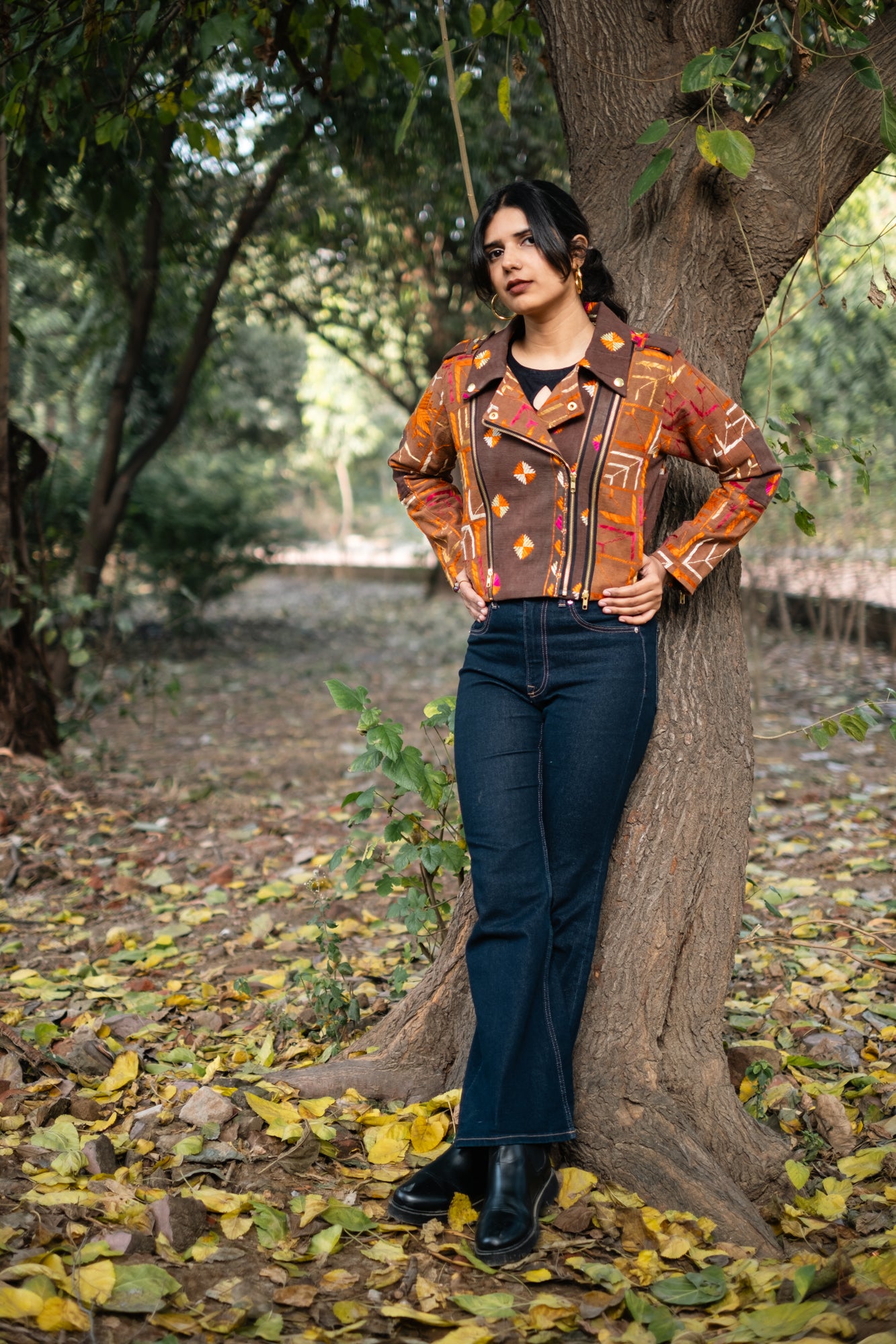 Baaj Phulkari Biker Jacket