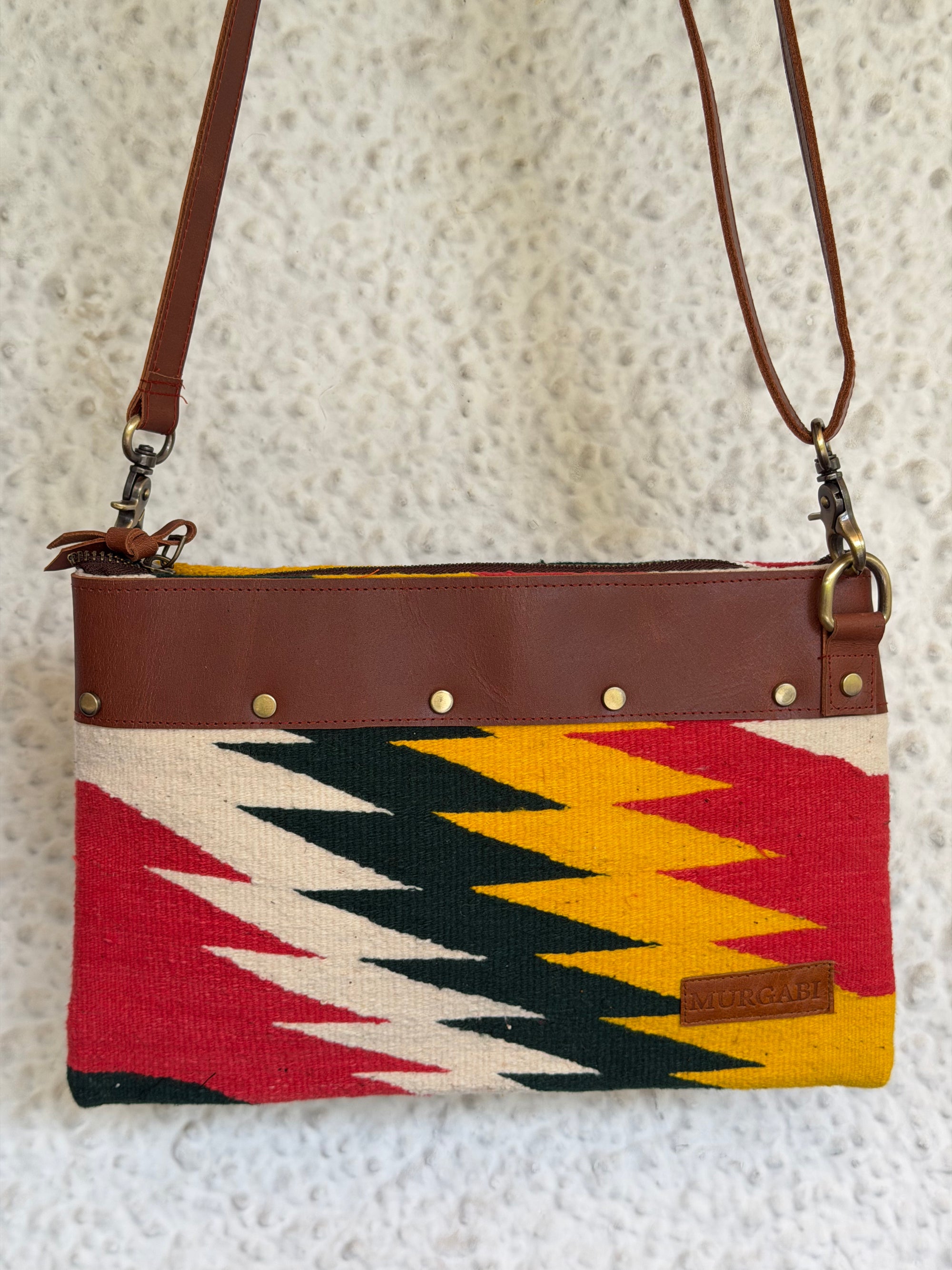 Whistle Duck Sling Bag ~ Red Orange Green