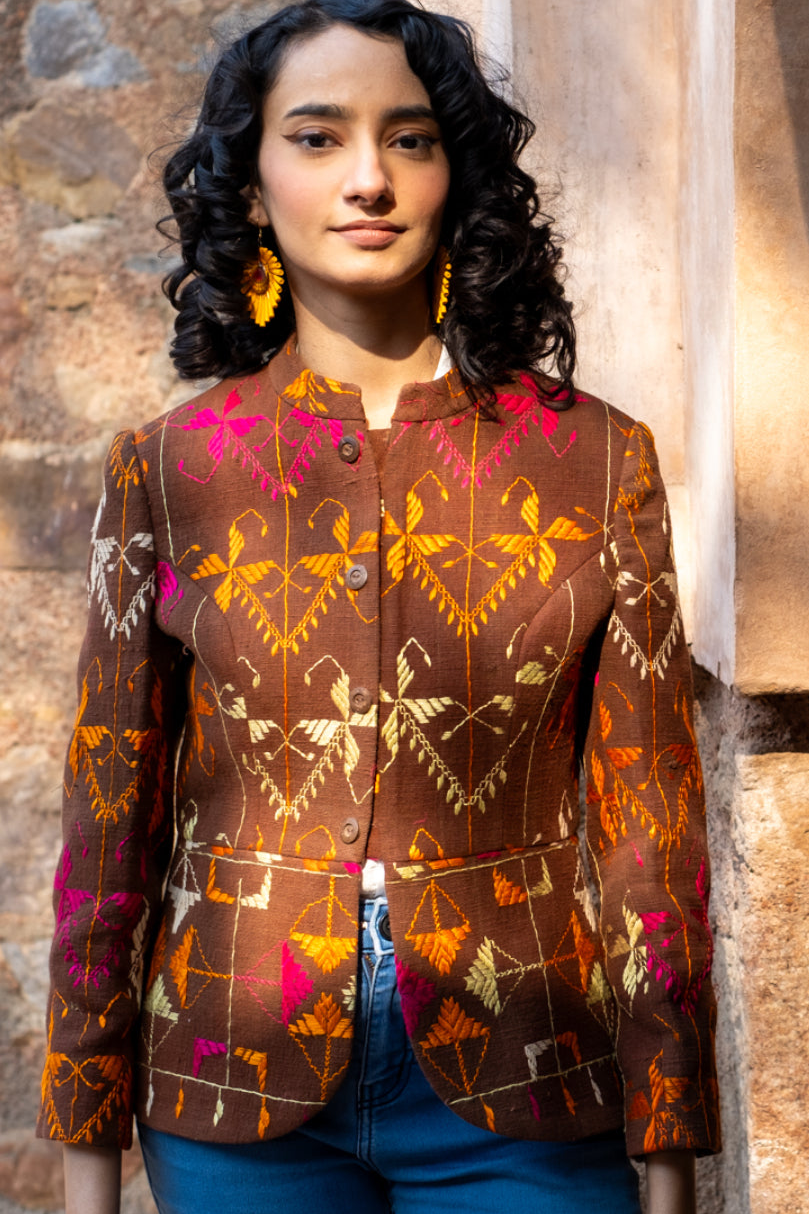Udaari Vintage Phulkari Jacket