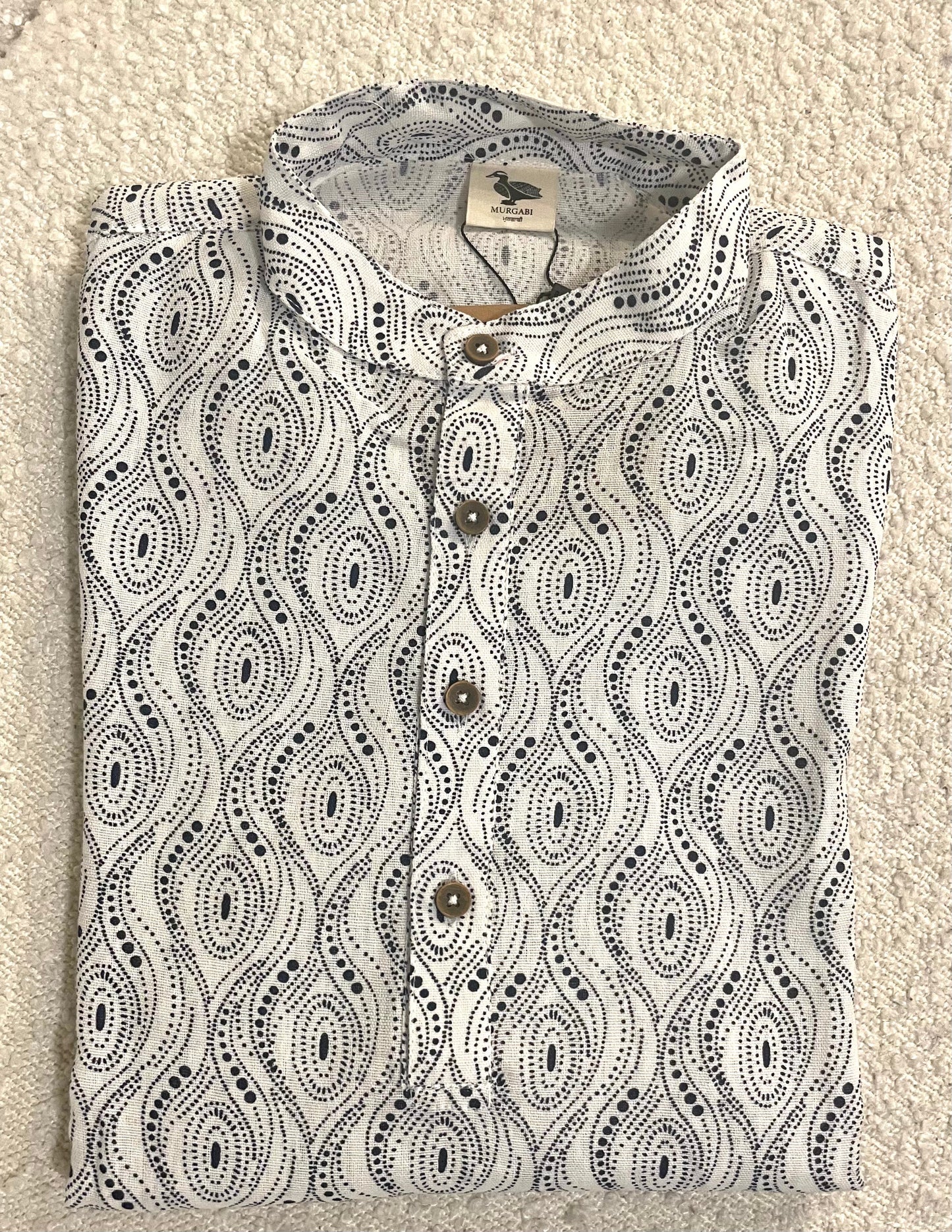 Printed Cotton Mid Placket Shirt