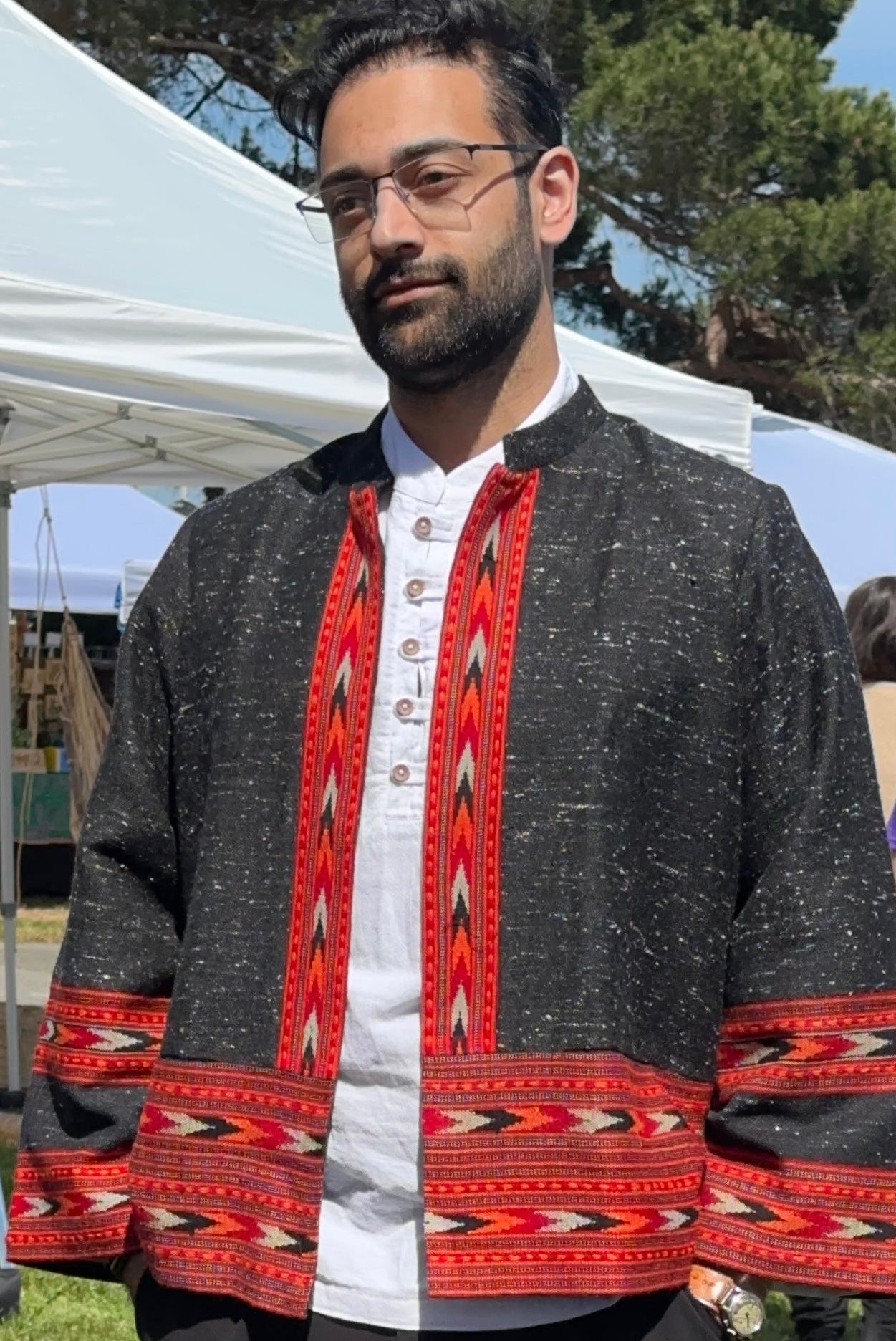 Himalayan Drift Kimono Wool Coat- Men