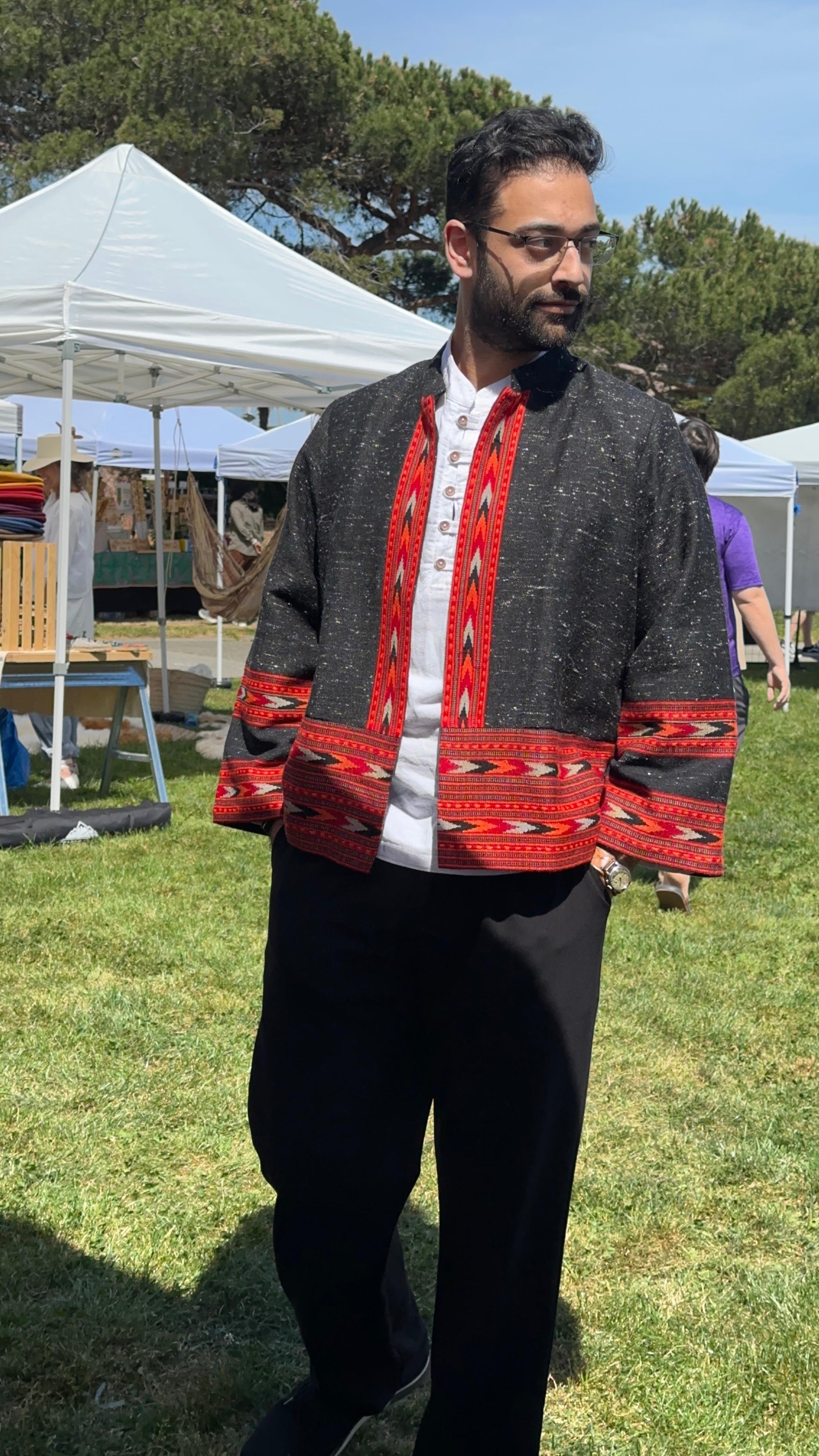 Himalayan Drift Kimono Wool Coat- Men