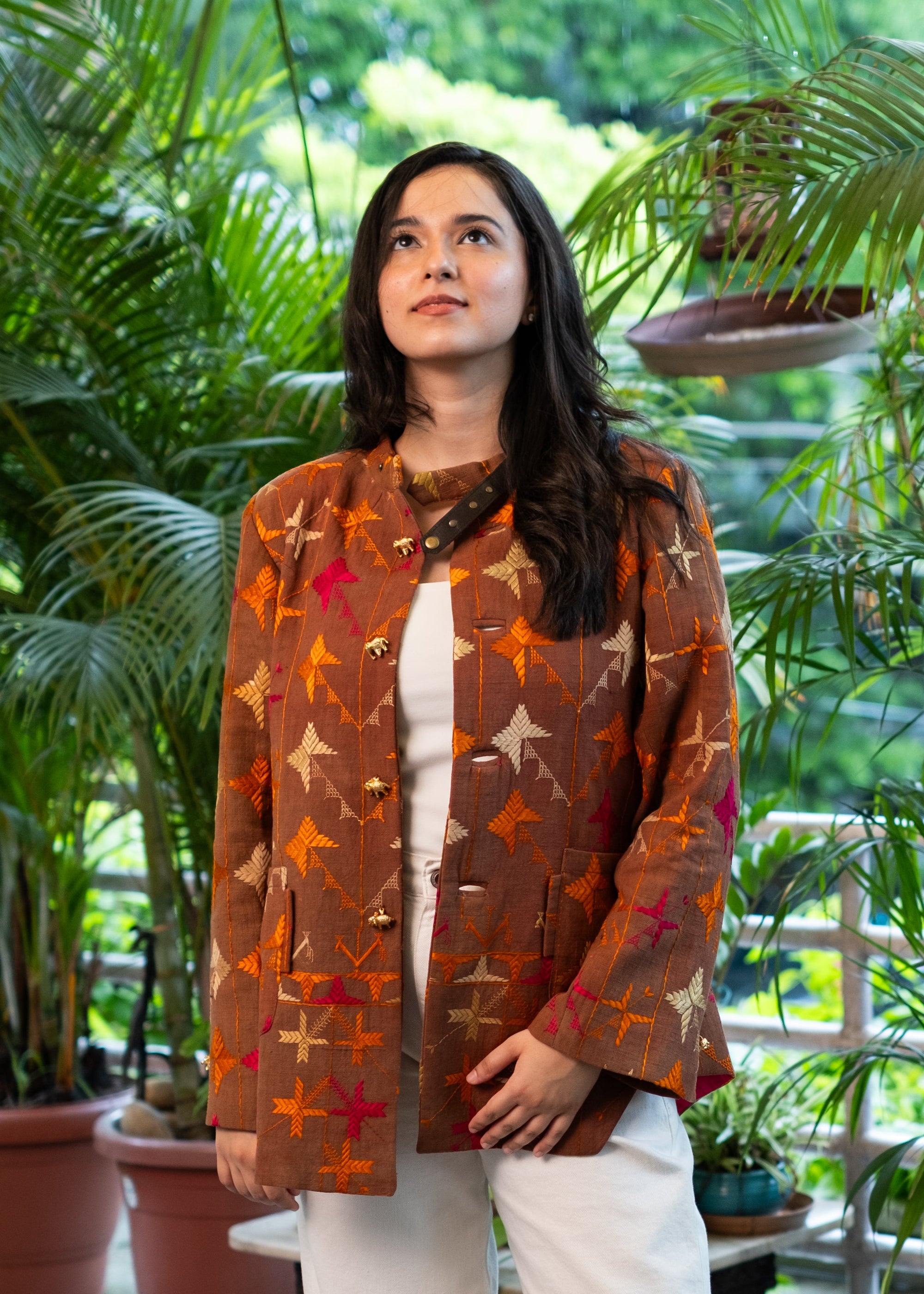 Cheel Vintage Phulkari Jacket (US8)