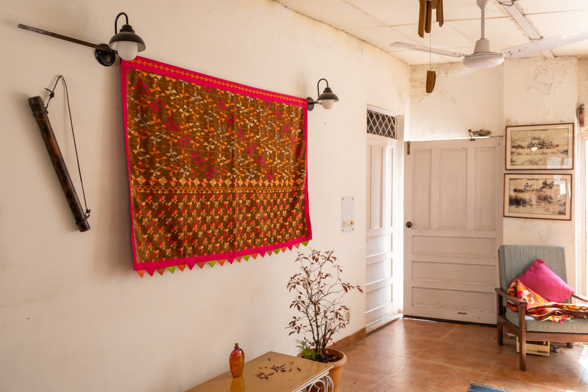 Kiran - A Vintage Phulkari Wall Hanging