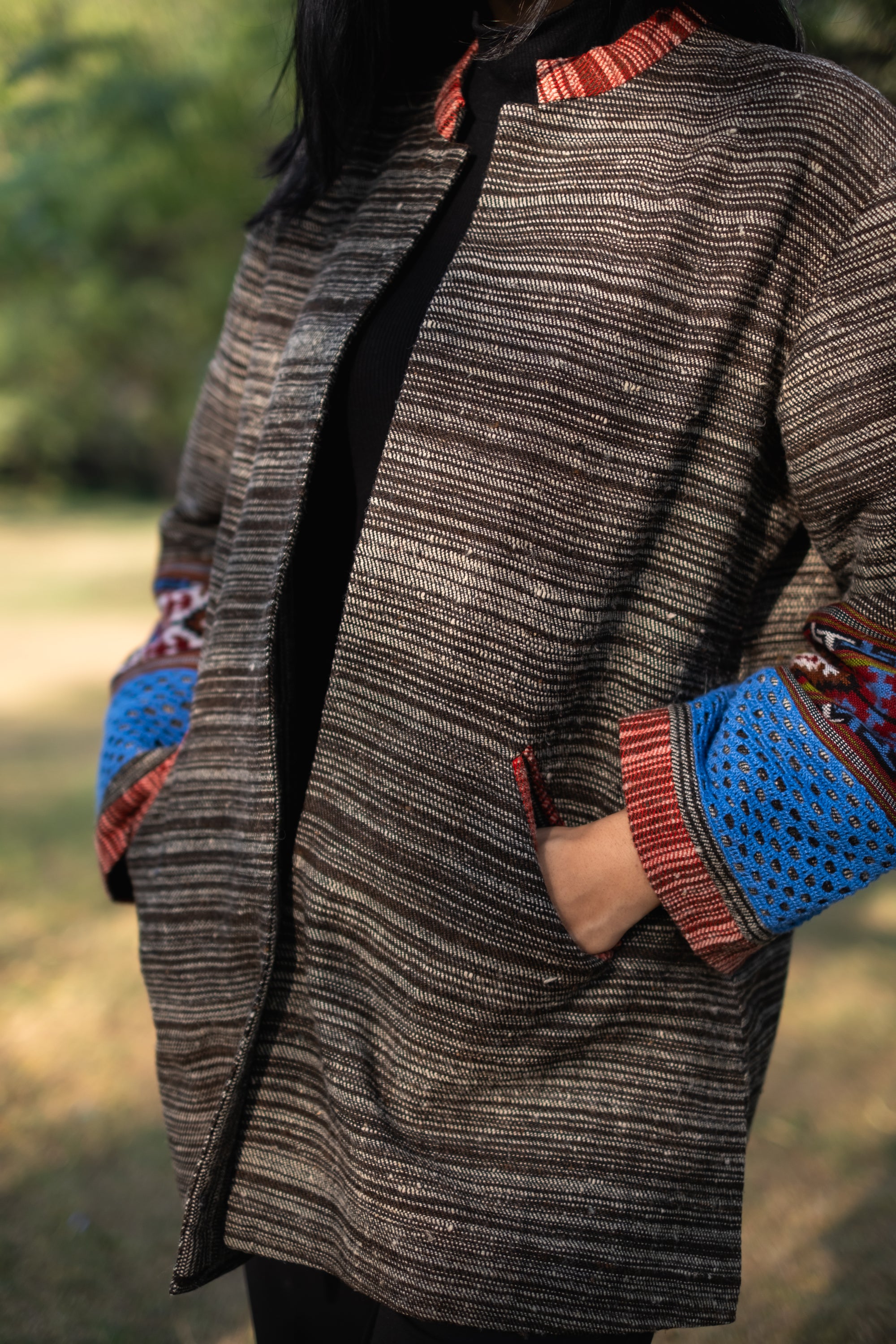 Himalayan Drift Mid-Length Coat ~ Black