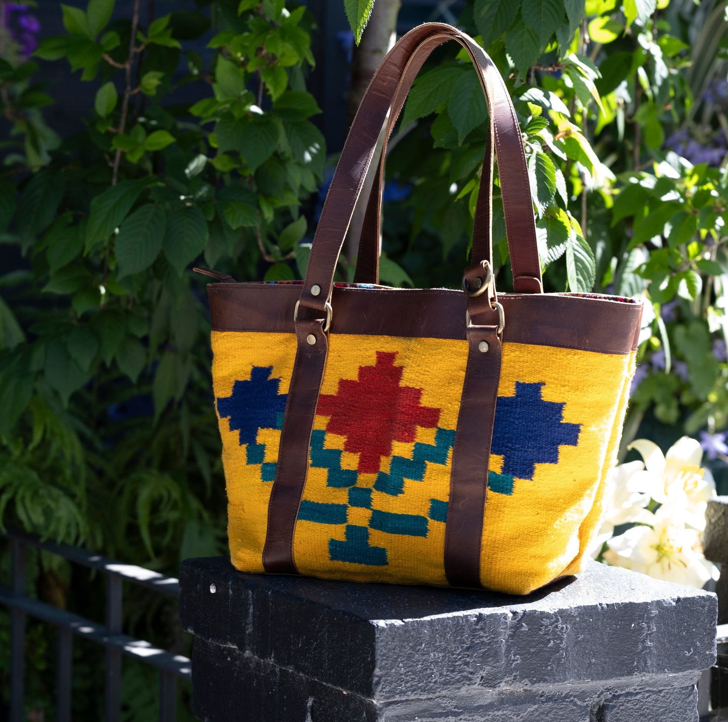 Patola Tote Bag Geometric Flower