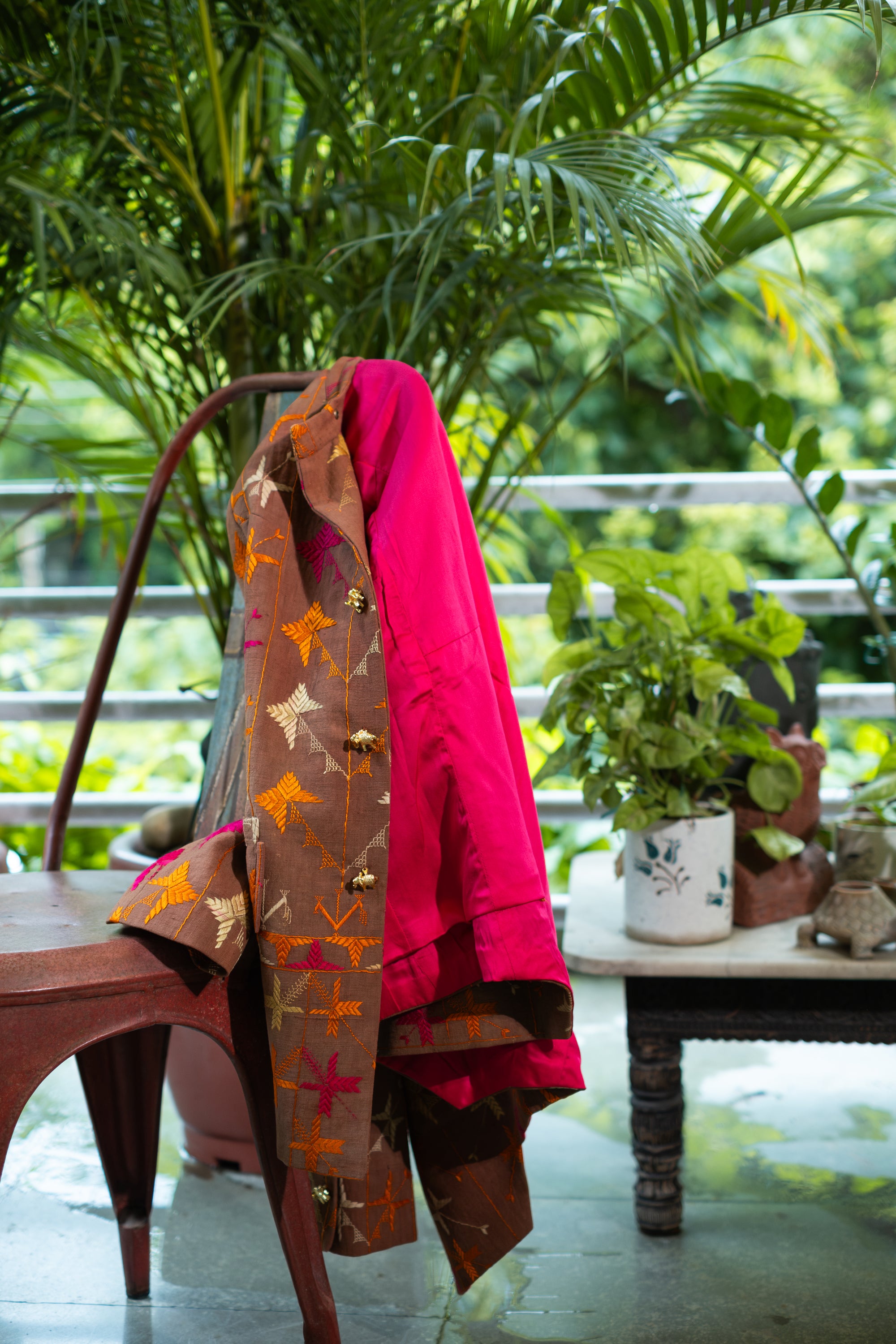 Cheel Vintage Phulkari Jacket (US8)